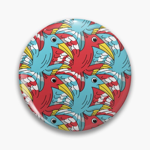 Artikelvorschau, Rotes und blaues Vogel-Tessellationsmuster entworfen und verkauft von mrhighsky.