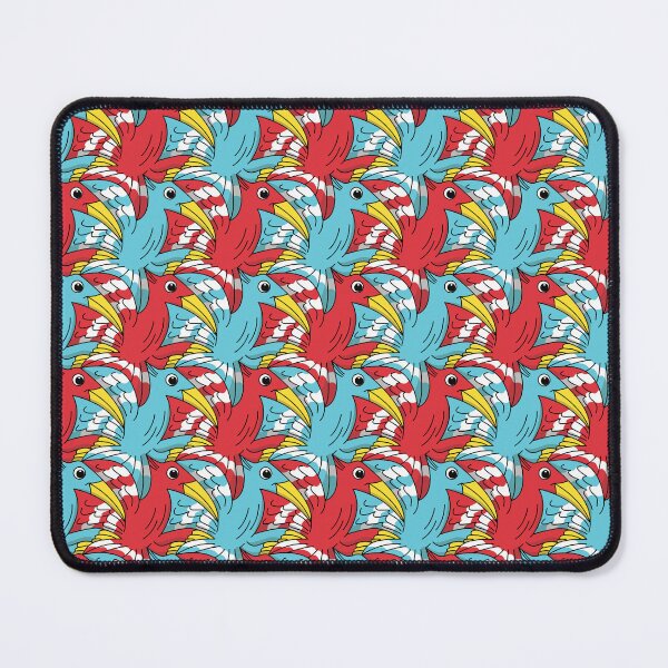 Artikelvorschau, Rotes und blaues Vogel-Tessellationsmuster entworfen und verkauft von mrhighsky.