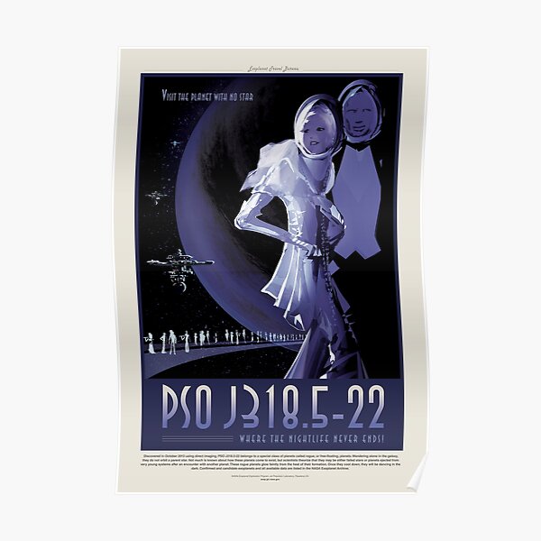 NASA JPL Exoplanet Travel Bureau: PSO J318.5-22 (8K resolution) Poster