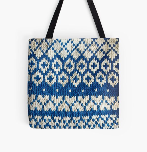 Scandinavian Knit All Over Print Tote Bag