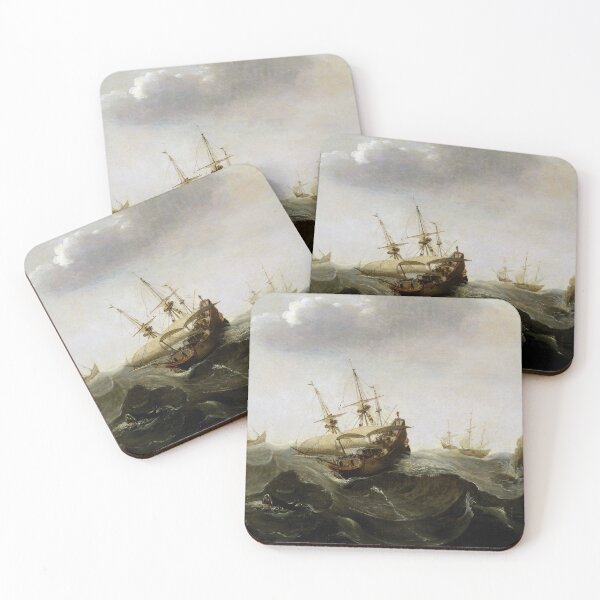 Item preview, A Ship in a Rough Sea By Cornelisz Verbeecq designed and sold by Amanda1775.
