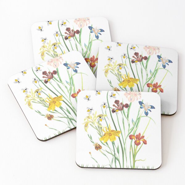 Item preview, Wild Flowers with Buzzing Bees designed and sold by GearGirlNJ.