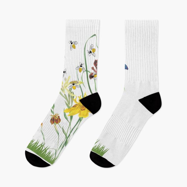Item preview, Wild Flowers with Buzzing Bees designed and sold by GearGirlNJ.