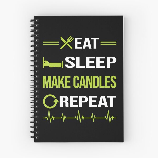 Item preview, Funny Eat Sleep Repeat Candle Making Candles designed and sold by HappyTshirt1239.