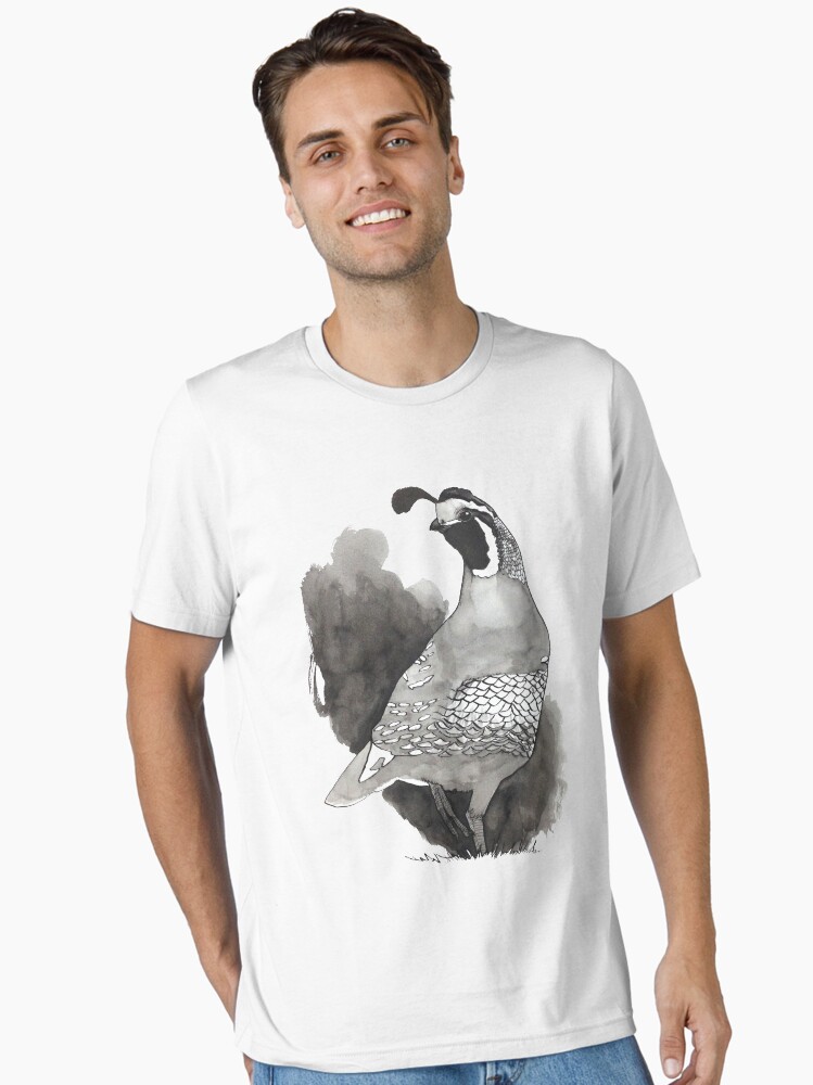 California Quail Ink Drawing Design