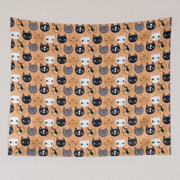 Item preview, Gatos variedad patrón naranja designed and sold by frumpybuncrafts.