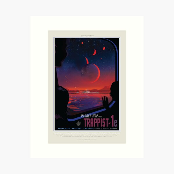 Item preview, NASA JPL Exoplanet Travel Bureau: TRAPPIST-1e (8K resolution) designed and sold by bobbooo.