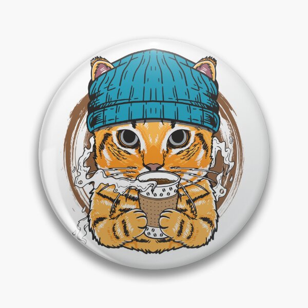 Item preview, Cool Mr. Fluffy with coffee cup designed and sold by VerboShop.