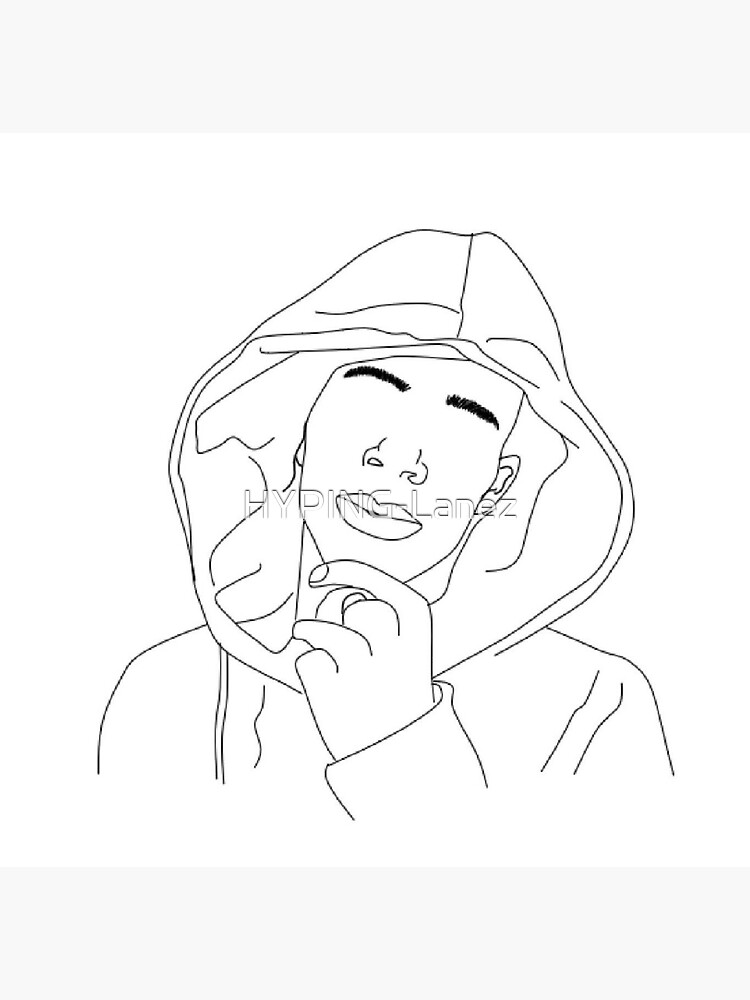 "A Boogie Wit Da Hoodie - Inspired line art" Sticker for Sale by HYPING