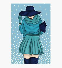 Urban Girl Blue Photographic Print