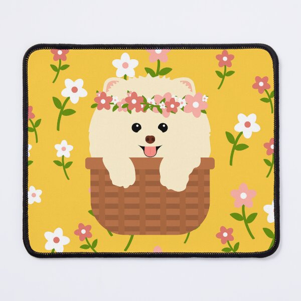 Item preview, Cute Teacup Pomeranian Puppy and Flower designed and sold by Lulupainting.