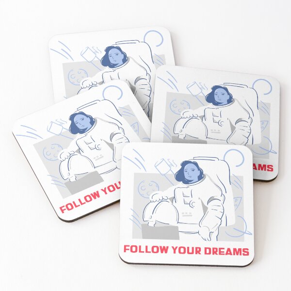 Item preview, FOLLOW YOUR DREAMS Girl Astronaut designed and sold by LargeShop.