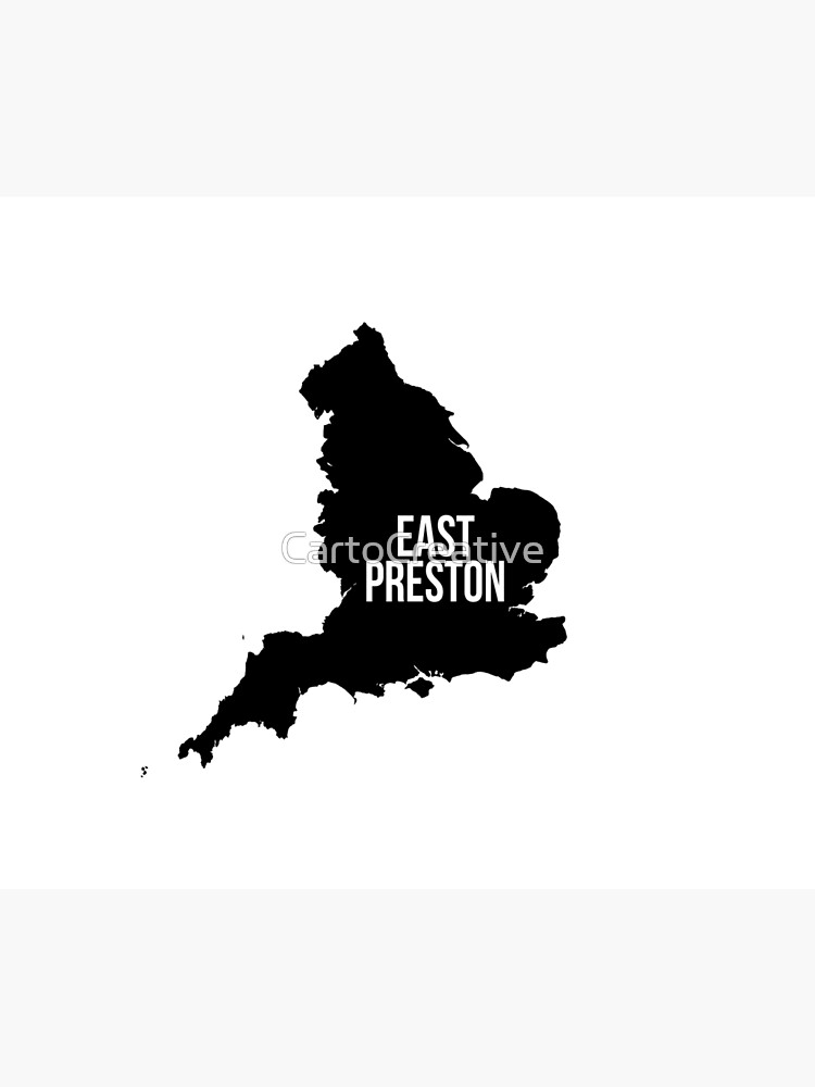 Póster «East Preston, West Sussex Inglaterra Reino Unido silueta mapa