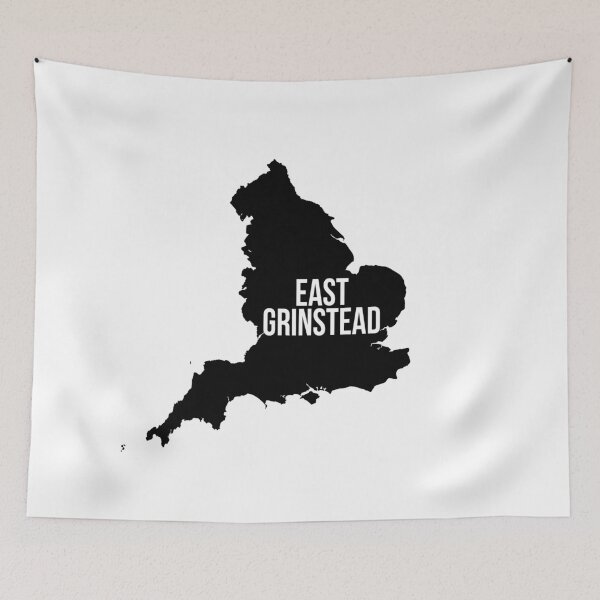 Item preview, East Grinstead, West Sussex England UK Silhouette Map designed and sold by CartoCreative.