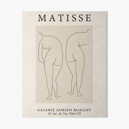 Two Naked Women Matisse Style Matisse Line Art Art Board Print By Artswag Redbubble