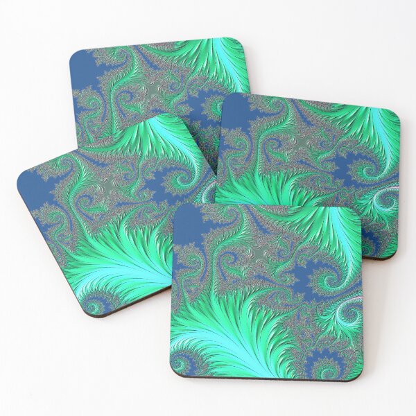 Item preview, Classy Feather Fractals | Jade Green Pattern | High Vibrational | Fractal Art designed and sold by JillyJ05.