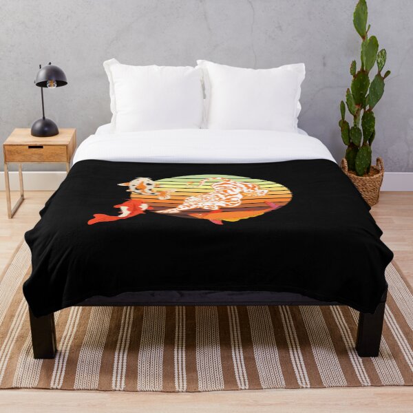 Item preview, Tiger Koi Trio Catfish Retro Sunset Vibes designed and sold by ckar06.