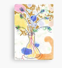 Some Peacock Feathers Canvas Print