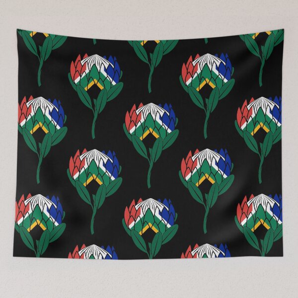 Artikelvorschau, Protea-Blume Südafrika-Flagge | Klassisches Symbol | Howzit Hallo entworfen und verkauft von d247.
