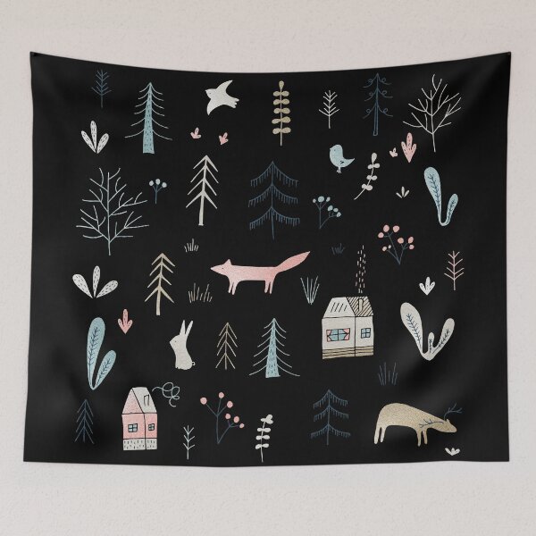 Item preview, Enchanted Black Forest Woodland Pattern designed and sold by talgursmusthave.