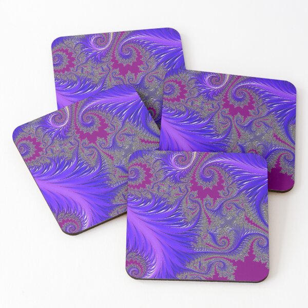 Item preview, Stylish Feather Fractals | Violet and Plum Pattern | High Vibrational | Fractal Art designed and sold by JillyJ05.