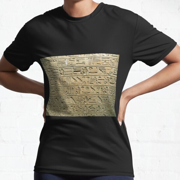 Ancient Egyptian Art: Hieroglyphs on the Stele Minnakht from c. 1321 BC Active T-Shirt