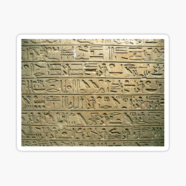 Ancient Egyptian Art: Hieroglyphs on the Stele Minnakht from c. 1321 BC Sticker