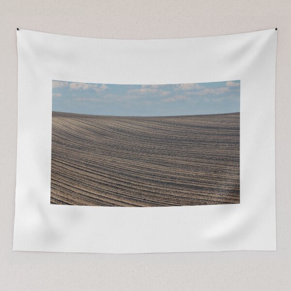 Item preview, agriculture plowed field landscape nature background  designed and sold by goceris.