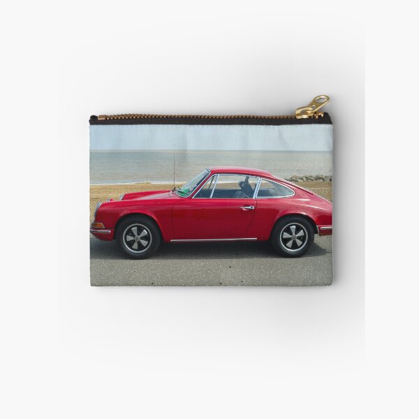 Item preview, Classic Red Porsche 912 parked on seafront promenade. designed and sold by Umdash919.