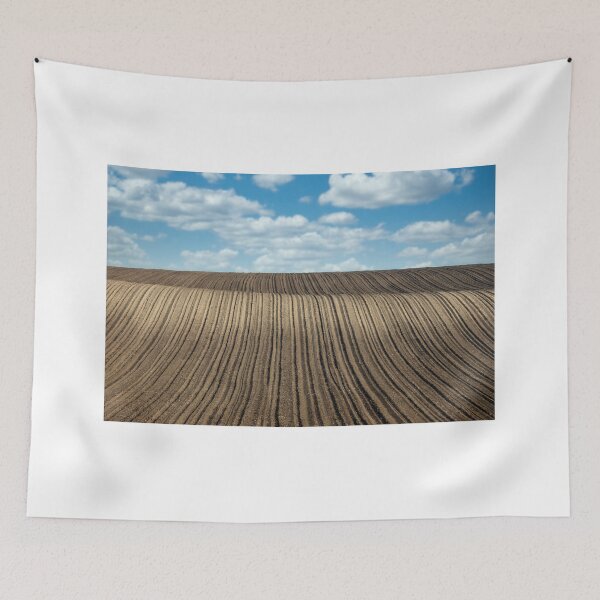 Item preview, plowed field landscape agriculture nature background  designed and sold by goceris.