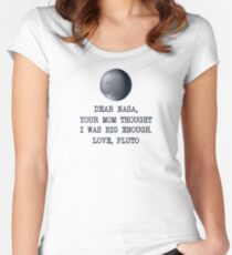Dear Nasa Love Pluto Women's Fitted Scoop T-Shirt
