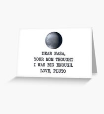 Liebe Nasa Liebe Pluto Grußkarte
