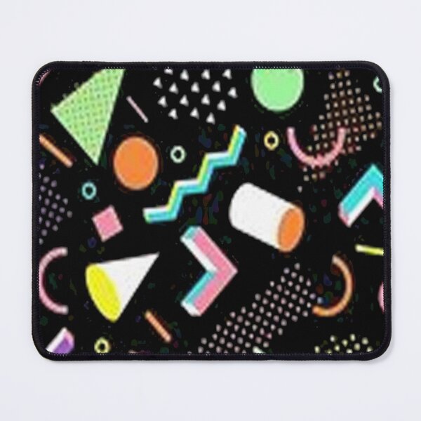 Item preview, Pink Cylinder Lime Triangle Yellow Cone Shapes 90's Abstract Pattern designed and sold by montezwalls.