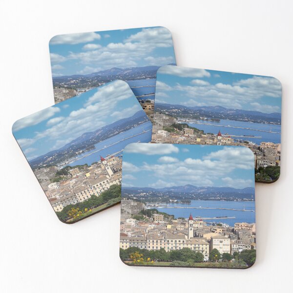 Item preview, old Corfu town and new fort cityscape designed and sold by goceris.