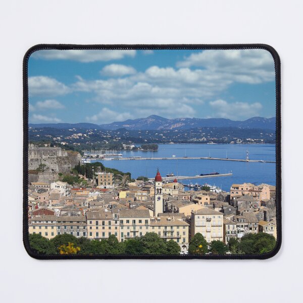 Item preview, old Corfu town and new fort cityscape designed and sold by goceris.