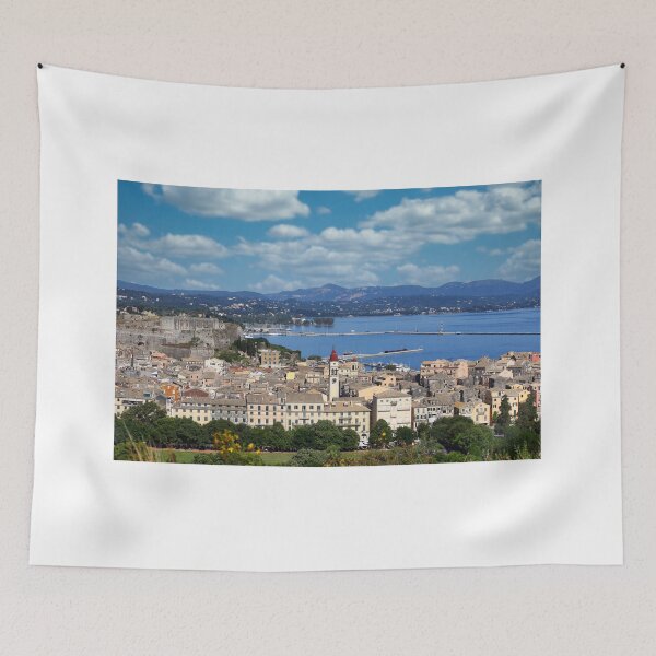 Item preview, old Corfu town and new fort cityscape designed and sold by goceris.
