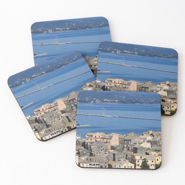 Item preview, old Corfu town cityscape Greece designed and sold by goceris.