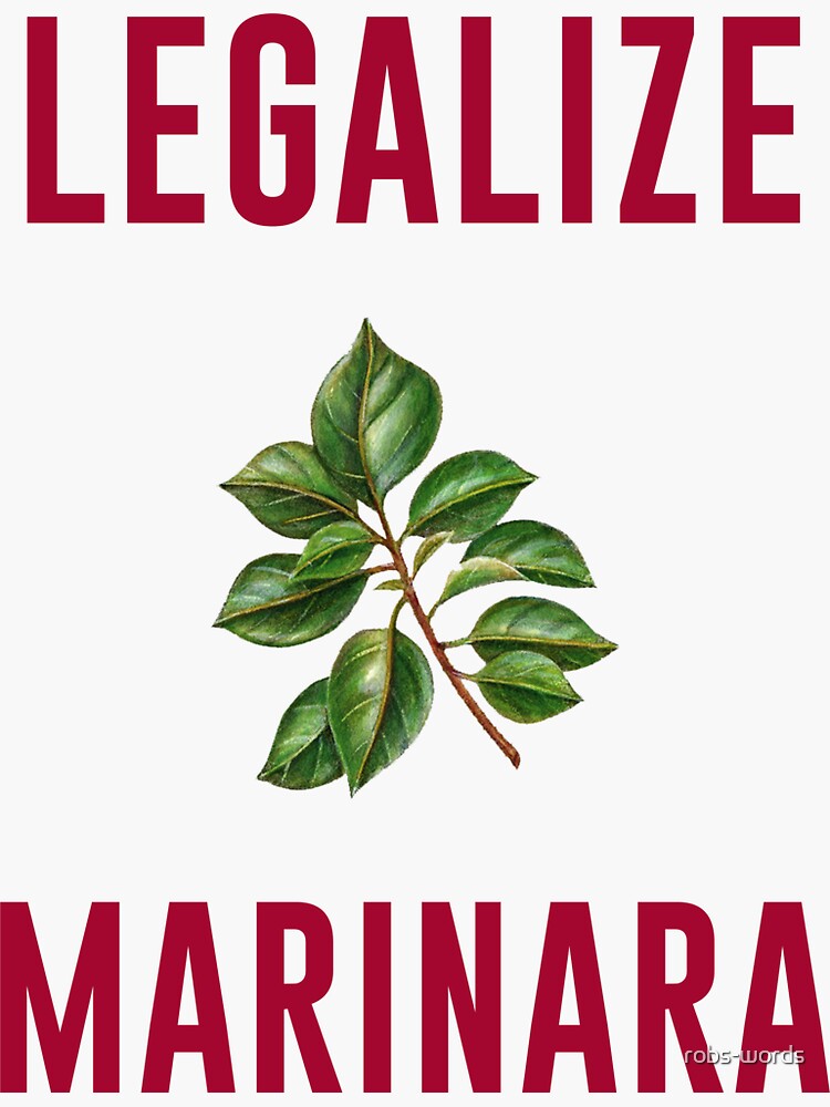 "marinara" Sticker by robswords Redbubble