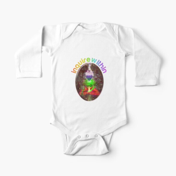 inquire within (rainbow meditation) Long Sleeve Baby One-Piece