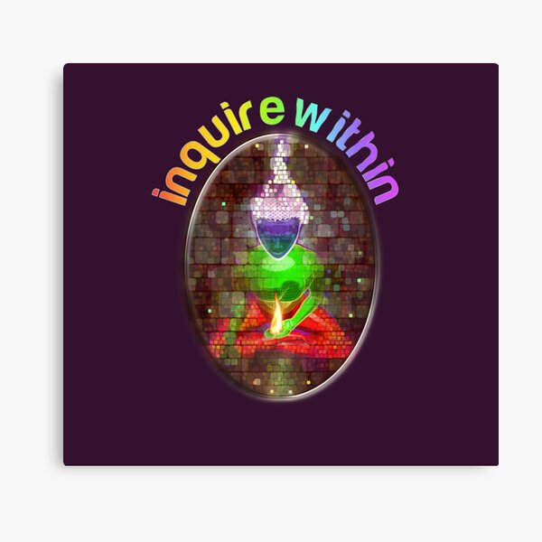 inquire within (rainbow meditation) Canvas Print