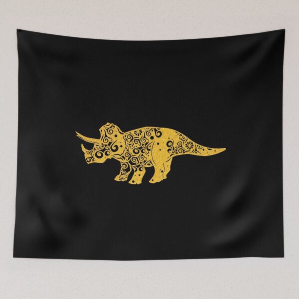 Item preview, Triceratops Dinosaur Gold Papercut Mandala Art designed and sold by hign.