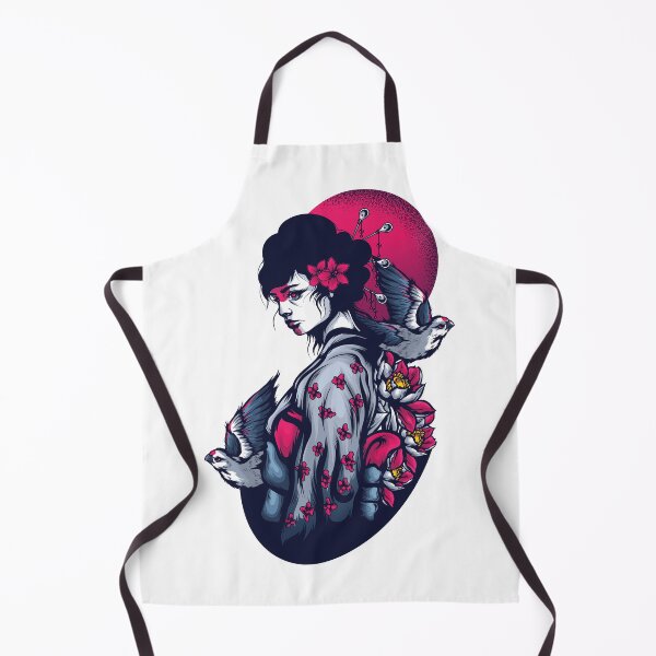 Item preview, Japnese manga girl birds, moon and flowers designed and sold by Marvs29.