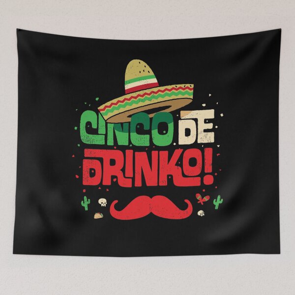 Item preview, Cinco de Mayo Shirt Funny Mexican Cinco de Drinko Moustache Shirt designed and sold by vomaria.