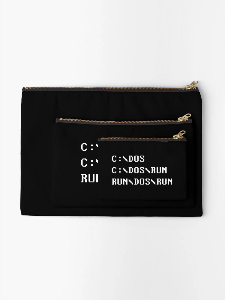 Thumbnail 2 of 4, Zipper Pouch, C:\DOS C:\DOS\RUN RUN\DOS\RUN Funny Computer Joke designed and sold by MoonPuree.