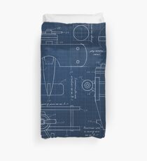 Toy Airplane Blueprint Duvet Cover
