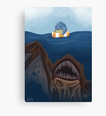 "There's something in the water!" Canvas Print