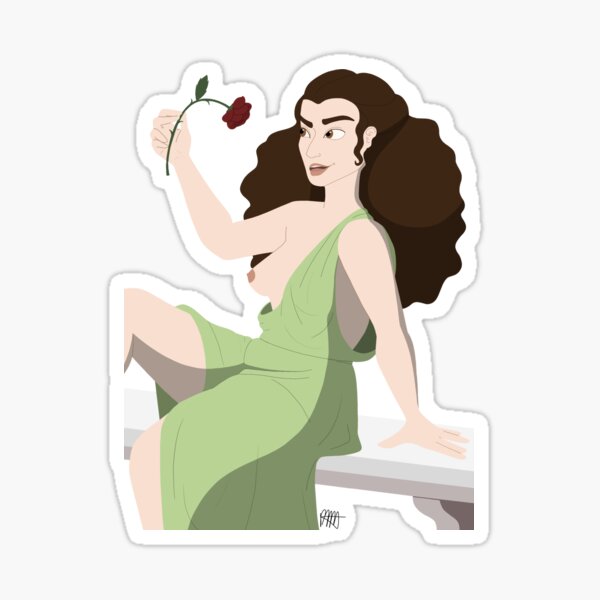 may i write words more naked than flesh Sticker