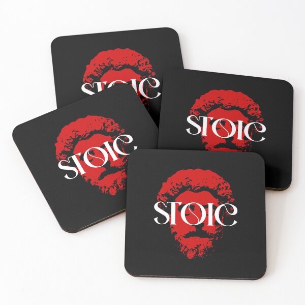 Item preview, Marcus Aurelius Red Face Stoic Word designed and sold by mamanicas.
