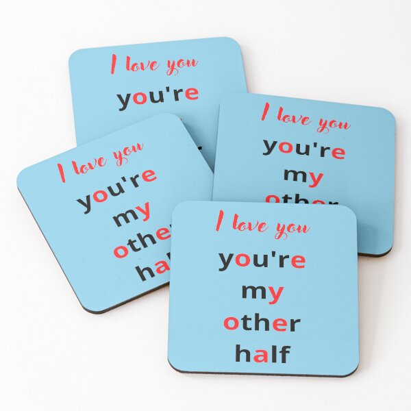 Item preview, You're my other half, graphics color art love designed and sold by artdragongift 15.
