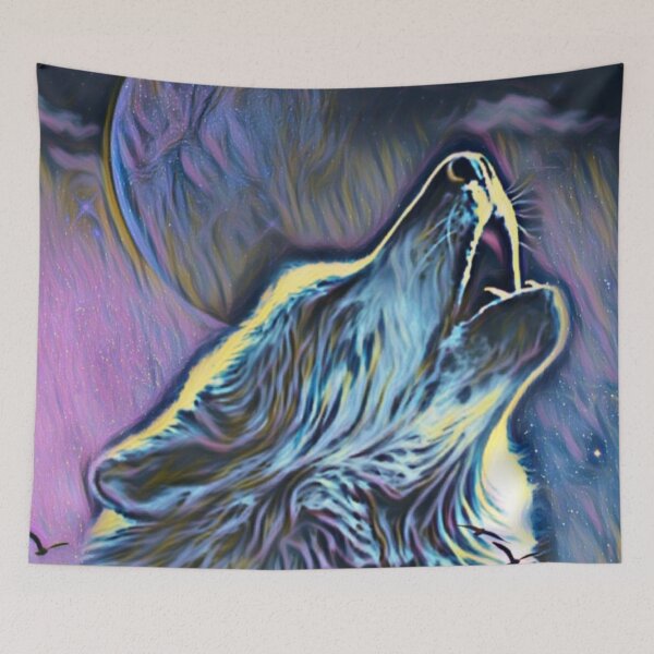 Item preview, Wolf howling at the Moon designed and sold by MerWishes.